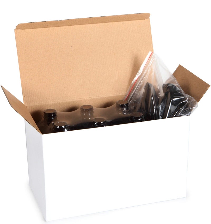 Vivaplex  6  Large  16 Oz  Empty  Amber Glass Spray Bottles With Black Trigger Sprayers - Image 4