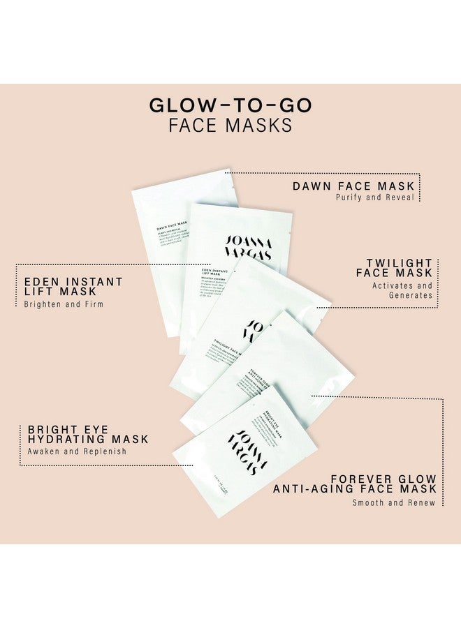 Joanna Vargas Joanna Vargas Glow to Go Moisturizing Face Masks for Women - 5 Sheets Hydrating Face Masks for Radiant & Revitalized Skin - Travel-Friendly Face Mask Skincare Set - Firming Facial Masks for Women - Image 2