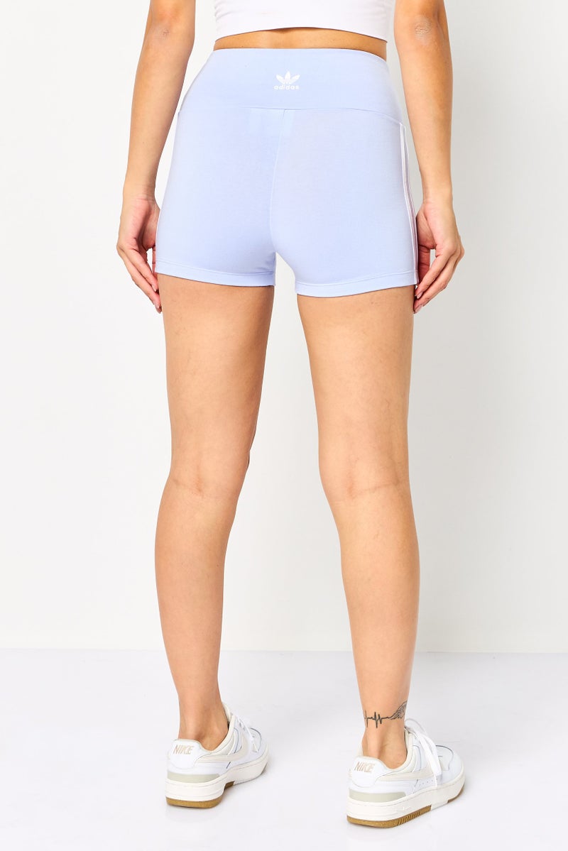 adidas Originals Women Sportswear Fit Brand Logo Training Shorts, Lavender - Image 3