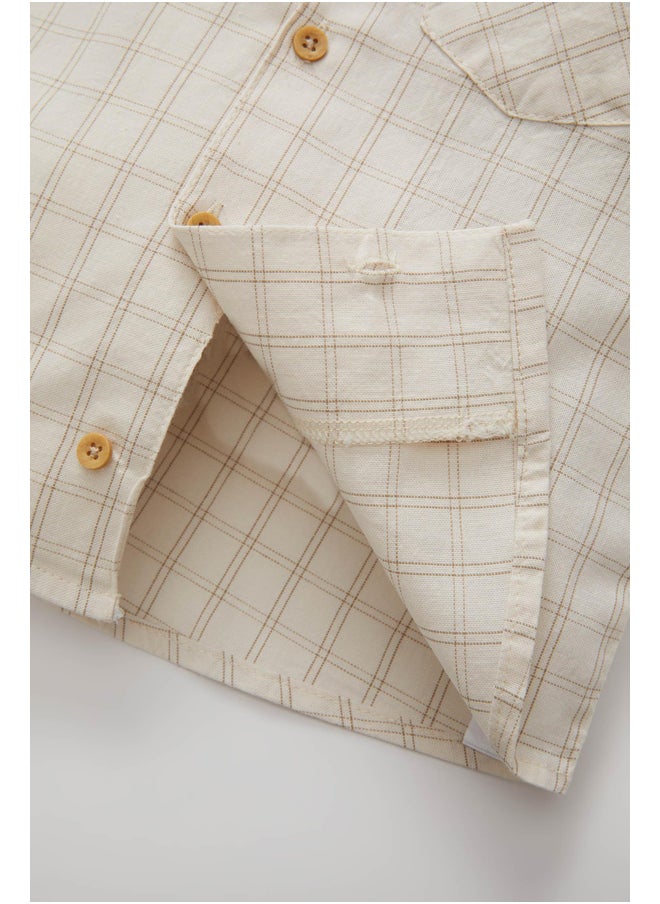 DeFacto - Babyboy Regular Fit Apache Neck Woven Short Sleeve Shirt - Image 1