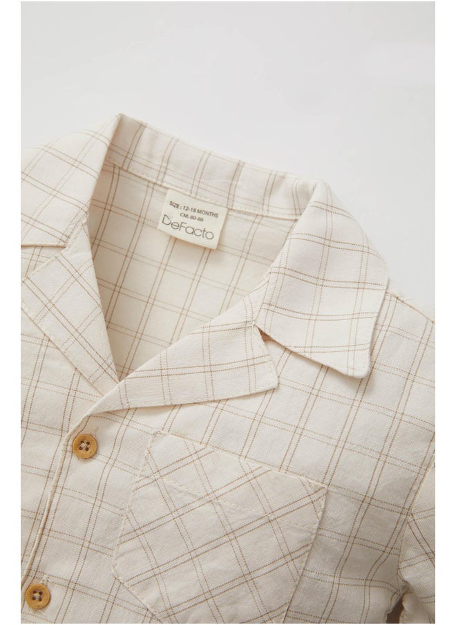 DeFacto - Babyboy Regular Fit Apache Neck Woven Short Sleeve Shirt - Image 1