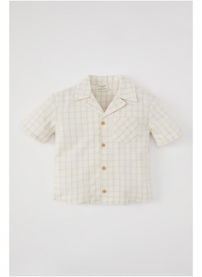 DeFacto - Babyboy Regular Fit Apache Neck Woven Short Sleeve Shirt - Image 1