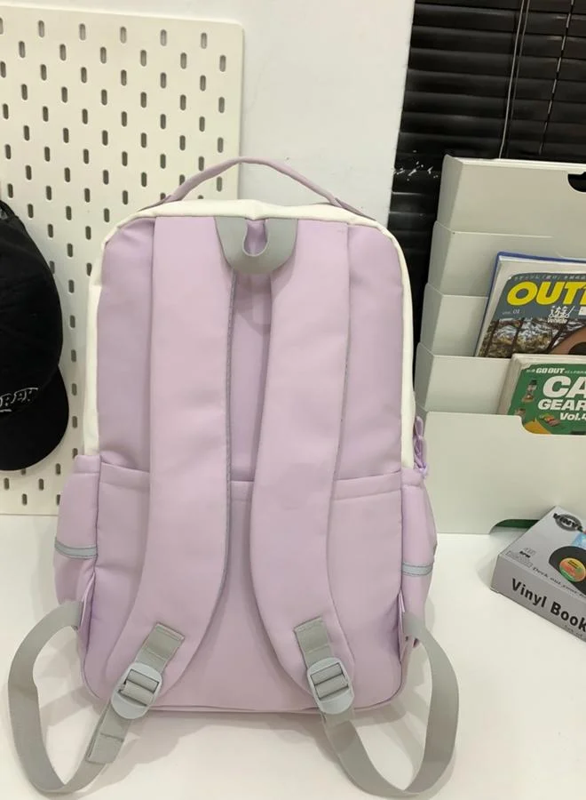 Take Two Multi-Color College Style Collision Backpack with Small Pouch