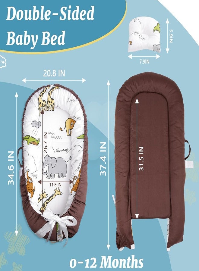 Linenovation Baby Lounger for Newborn Breathable and Easy Infant Portable Skin-Friendly Baby Lounger, 100% Soft Cotton Baby Floor Seat for Travel Baby Nest Pack of 2 Cover for 0-12 Months - Image 4