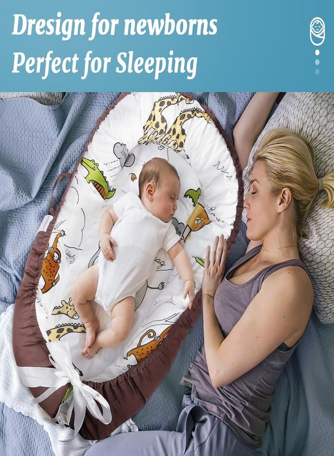 Linenovation Baby Lounger for Newborn Breathable and Easy Infant Portable Skin-Friendly Baby Lounger, 100% Soft Cotton Baby Floor Seat for Travel Baby Nest Pack of 2 Cover for 0-12 Months - Image 2