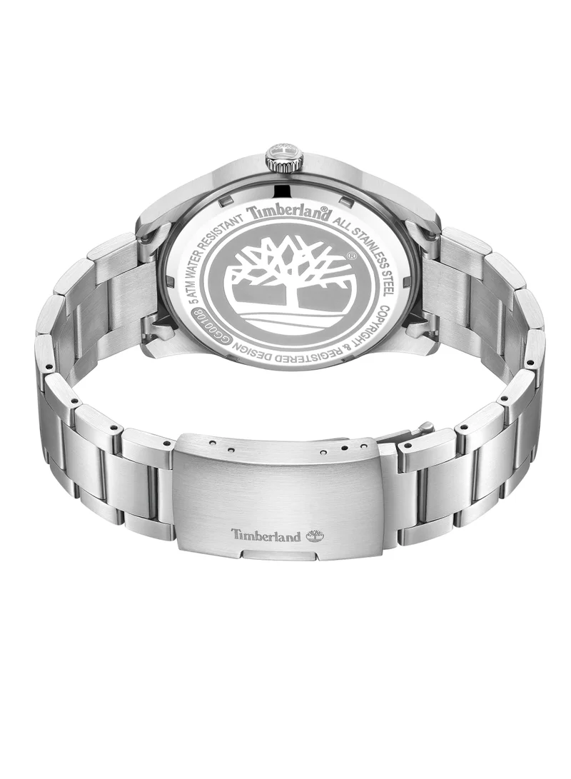 Timberland Northbridge Men's Watch 45mm Analog Navy Dial Silver Stainless Steel Strap