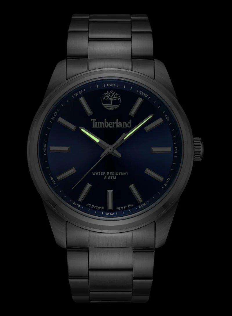 Timberland Northbridge Men's Watch 45mm Analog Navy Dial Silver Stainless Steel Strap