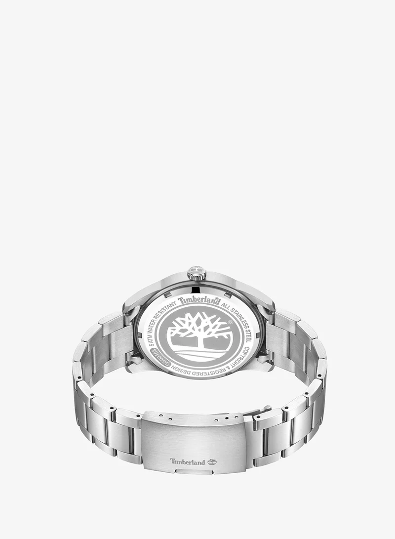 Timberland Silver Northbridge Men's Watch 45mm Analog Navy Dial Silver Stainless Steel Strap for Men | Best Price UAE