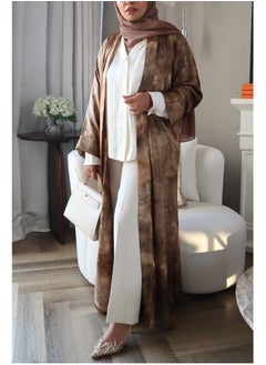 Jimmy Le Bond Dune Abaya with Scarf – Premium Abaya Set for Work and Casual Wear – Golden Brown  - Image 1