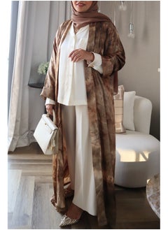 Jimmy Le Bond Dune Abaya with Scarf – Premium Abaya Set for Work and Casual Wear – Golden Brown  - Image 2