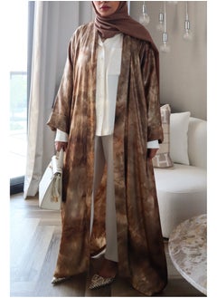Jimmy Le Bond Dune Abaya with Scarf – Premium Abaya Set for Work and Casual Wear – Golden Brown  - Image 3