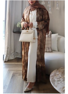 Jimmy Le Bond Dune Abaya with Scarf – Premium Abaya Set for Work and Casual Wear – Golden Brown  - Image 4