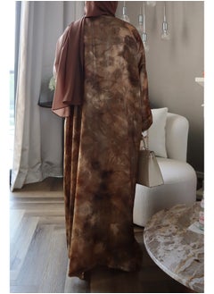 Jimmy Le Bond Dune Abaya with Scarf – Premium Abaya Set for Work and Casual Wear – Golden Brown  - Image 5
