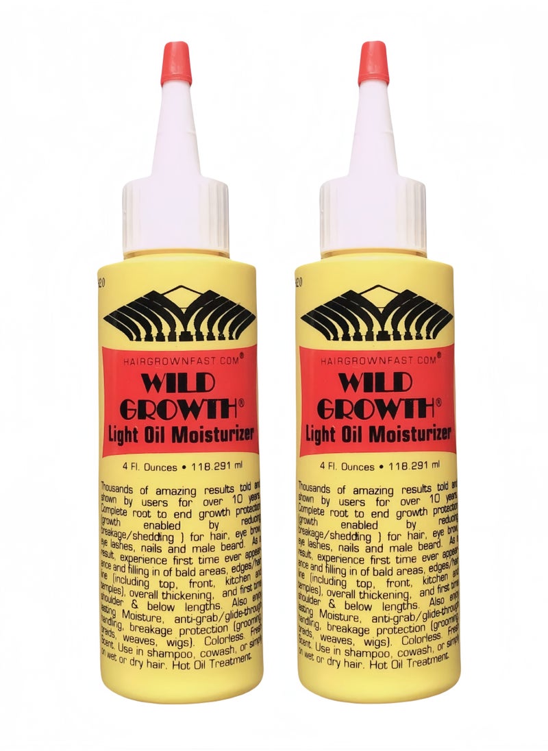Wild Growth 2 Bottles Hair Care Oil, 4 Fl Oz