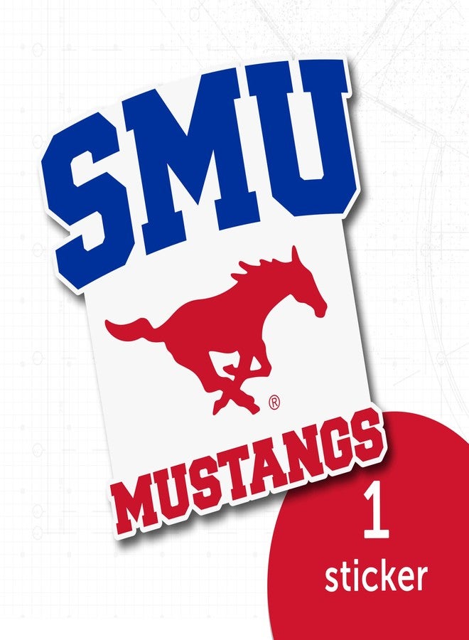 ديزرت كاكتوس ملصق صبار صحراوي لجامعة ساوثرن ميثوديست، ملصق فينيل لشعار SMU Mustangs، مناسب لأجهزة الكمبيوتر المحمول، زجاجات المياه، السيارات، ودفاتر القصاصات (IND 5) - Image 4