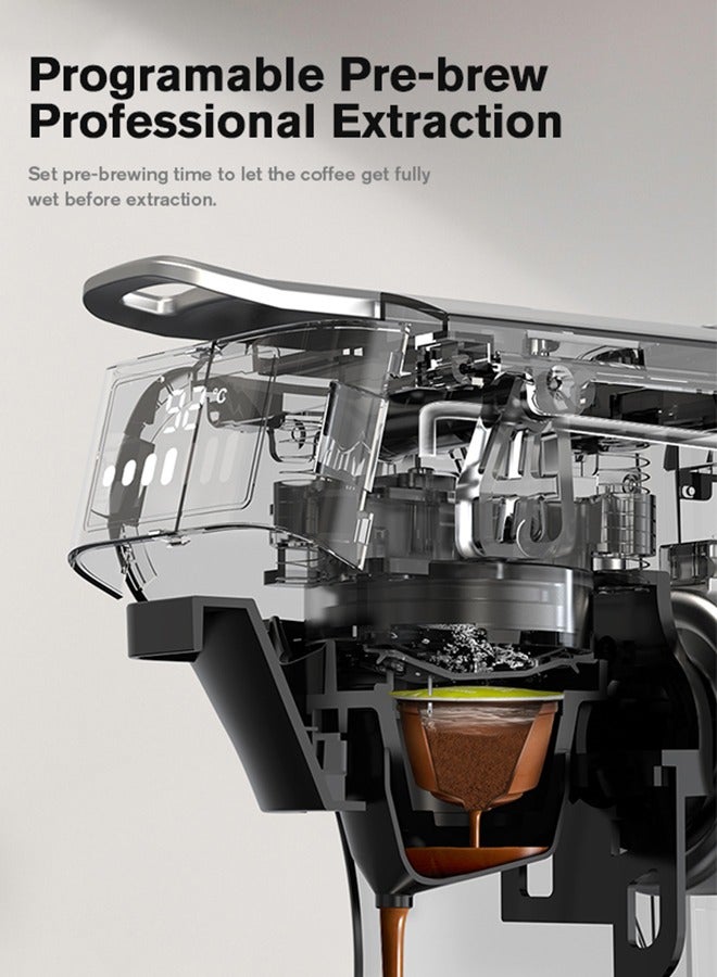 HiBREW ماكينة قهوة هاي برو 6 في 1 كبسولة - ساخن/بارد - متعددة الاستخدامات - إسبريسو - كافيتيرا - كابتشينو - صانعة القهوة H1B - Image 5