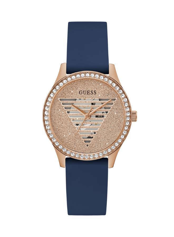 جس ساعة مينا لامعة بحزام سيليكون - Image 1