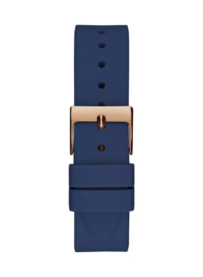 GUESS Glitz Logo Dial & Silicone Strap Watch