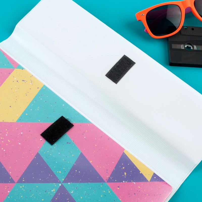 Mead Trapper Keeper Binder, Retro Design, 1 Inch Binder with Folders and Pockets, Holds 8-1/2" x 11" Paper, Colorblock (260038FN-ECM) - Image 3