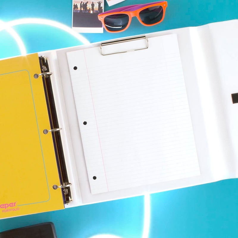 Mead Trapper Keeper Binder, Retro Design, 1 Inch Binder with Folders and Pockets, Holds 8-1/2" x 11" Paper, Colorblock (260038FN-ECM) - Image 5