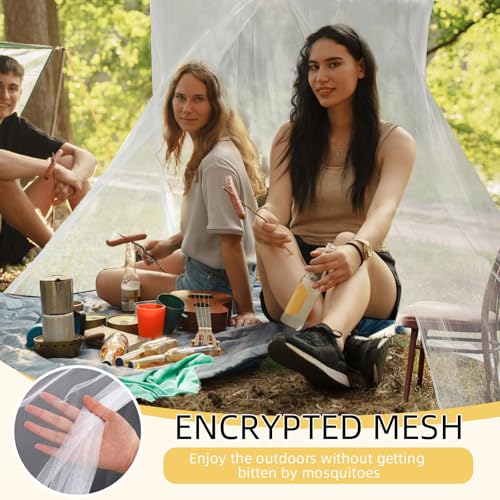 Mindsoft 4 Corners Mosquito Net for Mosquiteros para Camas Bed Canopies Netting Bed Drapes Rectangular Mosquito Mesh for Camping Home Outdoor Travel(White,L75 X W35.5 X H59 Inch,Single-Side Opening) - Image 4