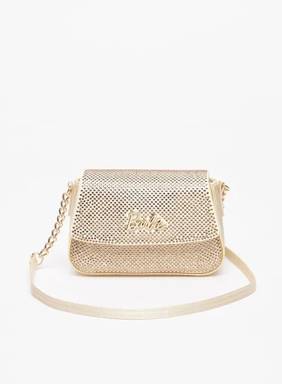 Barbie Girls Embellished Crossbody Bag with Magnetic Closure