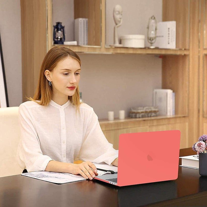 MOCA Case for New MacBook Air 13.6-inch (M4 A3240, M3 A3113, M2 A2681) with Touch ID, 2025 2024 2022 Release – M2 M3 M4 Air 13 Laptop Protective Plastic Hard Cover (Dark Peach) - Image 4