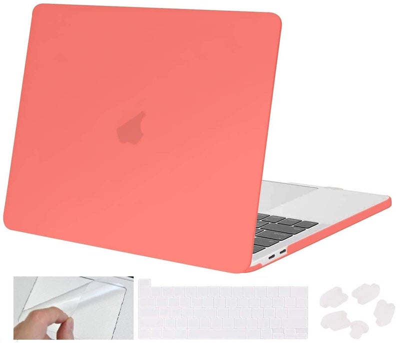 MOCA Case for New MacBook Air 13.6-inch (M4 A3240, M3 A3113, M2 A2681) with Touch ID, 2025 2024 2022 Release – M2 M3 M4 Air 13 Laptop Protective Plastic Hard Cover (Dark Peach) - Image 1