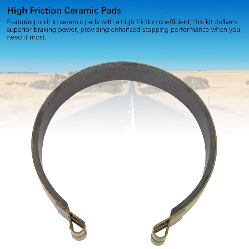 6 Inch Brake Band and Pin Kit Steel Alloy High Friction Ceramic Brake Band Pin Set for Go Kart ATV Mini Bike - Image 2