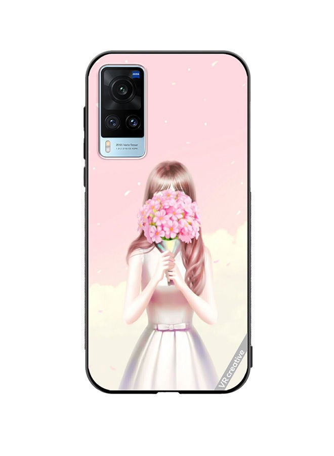 VR CREATIVE Protective Case Cover For Vivo X60 Blush Flowers Design Multicolour - Image 1