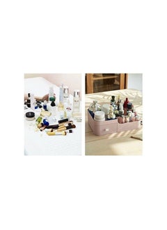 Spaceshoop Plastic Makeup Organizer With 6 Slots And Drawer  - Image 5