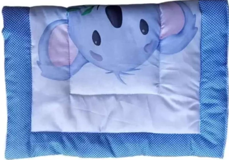 SmallBerry™ Combo Newborn Baby Pom Pom Cotton Baby Bed | Godari | Cradle Bed | Crib Sheet | Changing Mat Baby Godadi | Godari | Bedding Set | Mattress_Pack of 2 Piece_Panda & House - Image 5