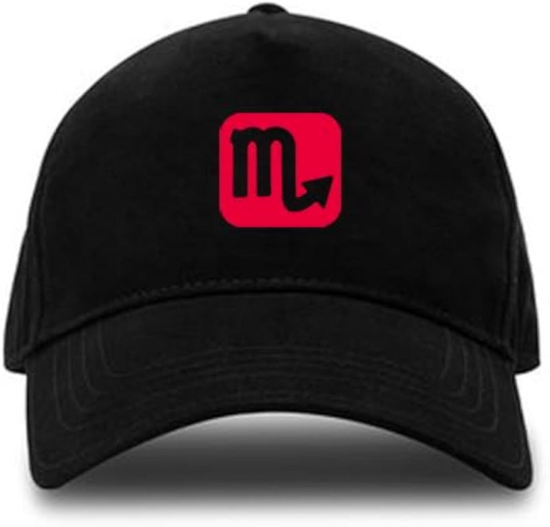 Black Cap with Red Logo,Scorpio Zodiac