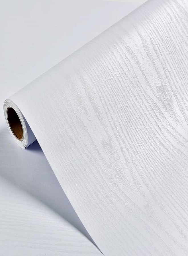 tiltil White Wood Wallpaper - White Wood Contact Paper - Wood Peel and Stick Wallpaper - White Wood Self-Adhesive & Removable Wallpaper for Countertop Furniture Kitchen Wall, Easy to Clean 17.7”×78.8” Vinyl - Image 1