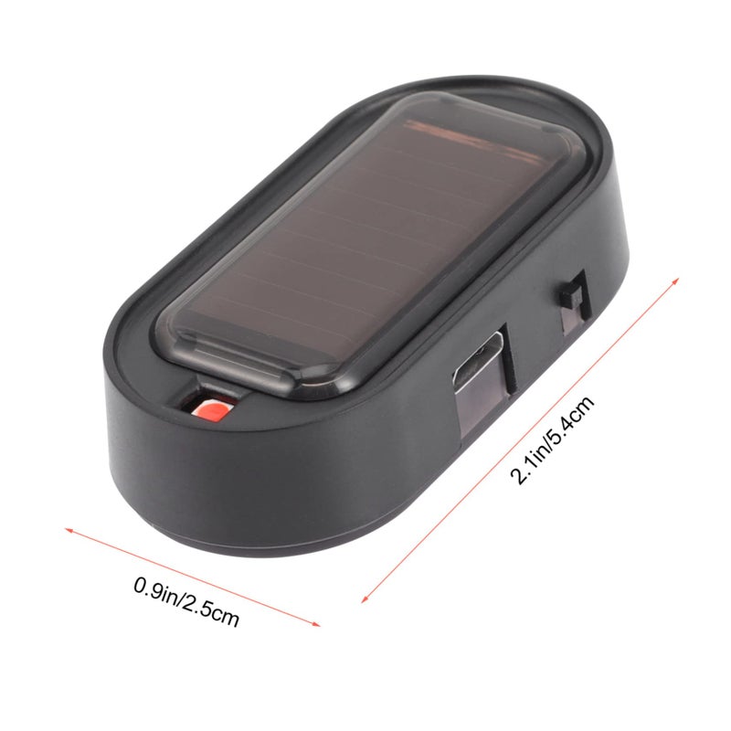 Solar Powered Car Theft Warning Light 2 Pack with Adhesive Base Flashing Security Lamp for Vehicle Roof USB Rechargeable - Image 3