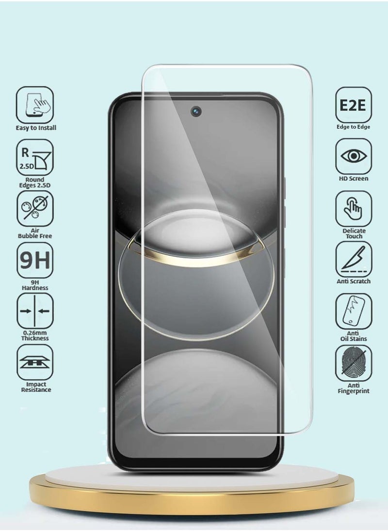 Raxoom Tecno Spark 30C 4G/5G 2024 GMAX Premium Series 9H Curved Edges 2.5D Tempered Glass Screen Protector â€“ Ultra Clear, Scratch-Resistant, Full Coverage, Anti-Fingerprint, Easy Installation â€“ Clear - Image 2