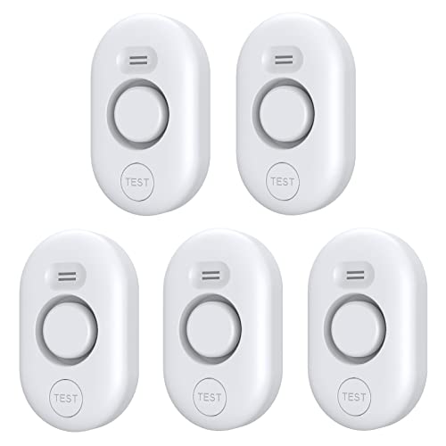 METAK Water Leak Detector Sensor Alarm: Water Flooding Monitor for Home Adjustable Wet Moisture Alert Smart Sink Overflow Monitoring Pipe Leakage Drip Detection Warning for Basement Floor (5*Sensor) - Image 1