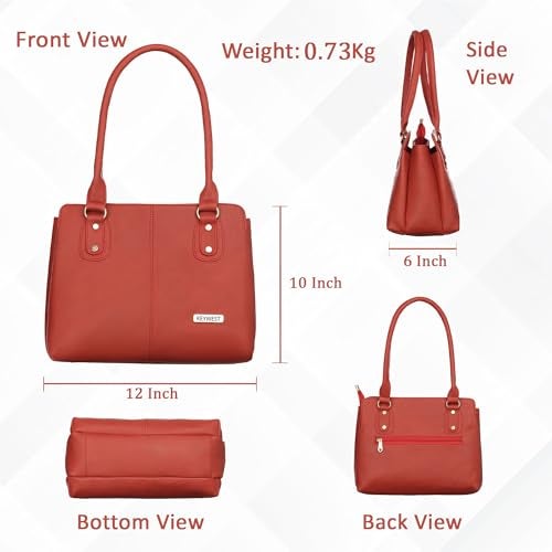 Keywest Women's Penguin Satchel Tote Handbag for Women | Ladies purse | Stylish Shoulder Bag | Gift For Woman | Red - Image 3
