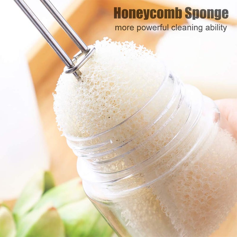 ALINK 14.5"" Extra Long Sponge Bottle Brush Cleaner Set  6-Pack Cleaning Brush for 1/ Half Gallon Water Bottle  128 oz 64oz 30oz Tumbler  Thermos  Jug  Teapot  Glass Pitcher - Image 5