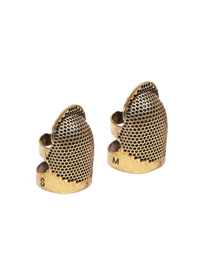 4 Pack Adjustable Metal Sewing Thimble Finger Protector for Quilting & Needlework, 2 Sizes (S, M) - Image 5