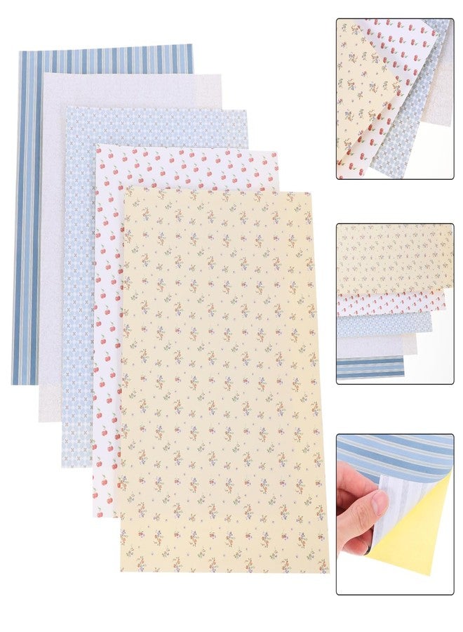 Hemoton 15 Sheets Miniature Dollhouse Wallpaper Set 11.41 X 8.26 Inches Self-Adhesive Peel and Stick Wall Decor for DIY Dollhouse Background and Flooring - Image 3