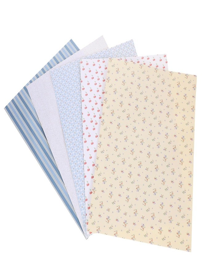 Hemoton 15 Sheets Miniature Dollhouse Wallpaper Set 11.41 X 8.26 Inches Self-Adhesive Peel and Stick Wall Decor for DIY Dollhouse Background and Flooring - Image 1