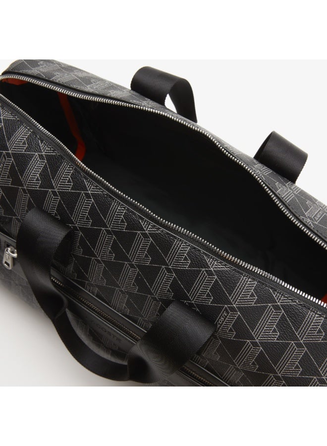 LACOSTE Unisex Lacoste The Blend Monogram Print Weekend Bag - Image 4