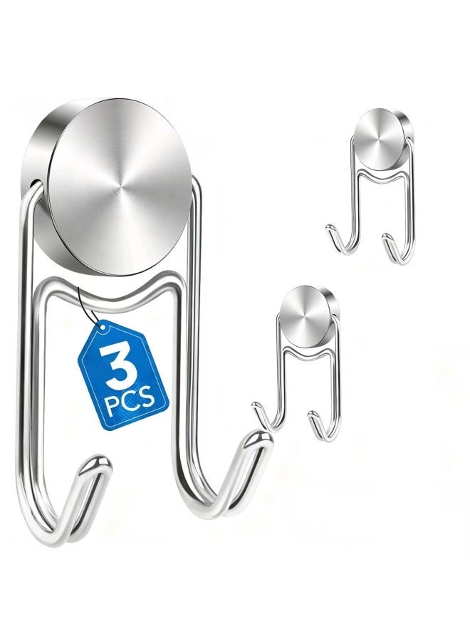 Magnet Hooks, Swivel  Magnets with Hooks, Heavy Duty Magnet Hook for Cruise Cabins, Fridge, Hanging, Classroom, Whiteboard, Grill, Rare Earth Magnets -3 Pcs - Image 1