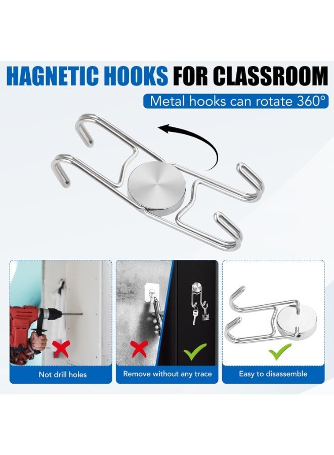 Magnet Hooks, Swivel  Magnets with Hooks, Heavy Duty Magnet Hook for Cruise Cabins, Fridge, Hanging, Classroom, Whiteboard, Grill, Rare Earth Magnets -3 Pcs - Image 4