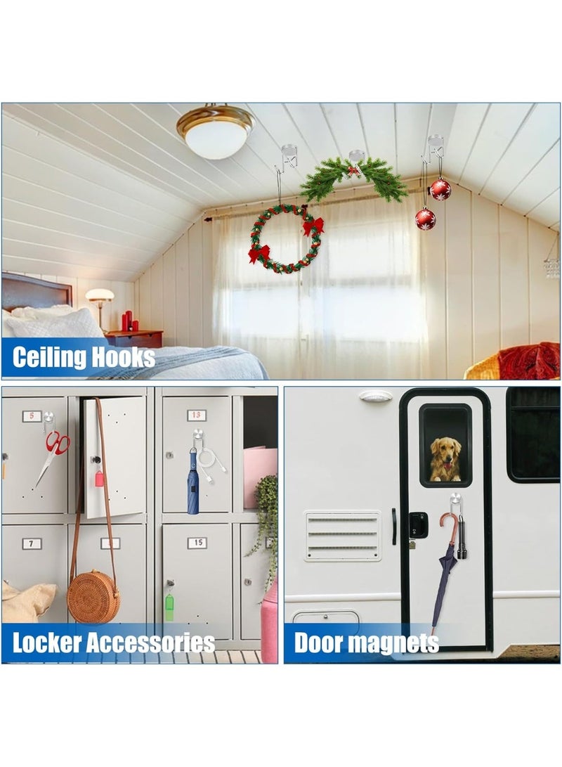 Magnet Hooks, Swivel  Magnets with Hooks, Heavy Duty Magnet Hook for Cruise Cabins, Fridge, Hanging, Classroom, Whiteboard, Grill, Rare Earth Magnets -3 Pcs - Image 5