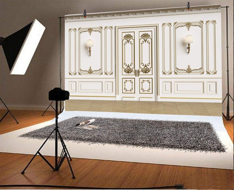 Leyiyi 10x8ft Vintage Room Inside Backdrop European Frame French Door Modern Castle House Cementery Wall Empty Building Photo Background Cowboy Kids Birthday Portrait Studio Prop Vinyl Wallpaper - Image 2