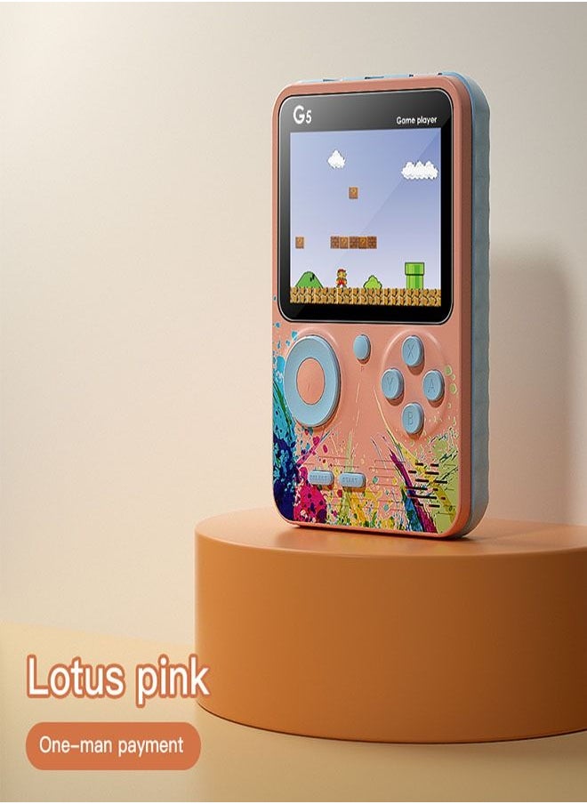 Mini Console Player G5 Gamebox with 500 Games Pink