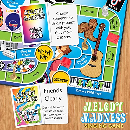 Funwares Melody Madness a Singing Game Sing It or Shout It Talent NOT Required Family and Party Board Game - Image 5