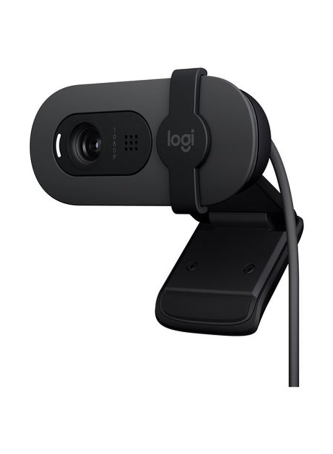 لوجيتيك كاميرا ويب Brio 100 عالية الدقة بمنفذ USB باللون الأسود - Image 1